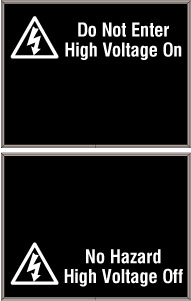 Do Not Enter High Voltage On w/ High Voltage Symbol Image
